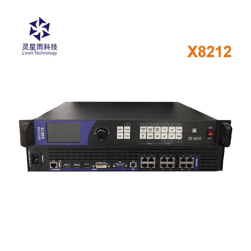 

Linsn X8212 LED Video Processor all-in-one video processor for large LED screen Integrated with sending card and video processor