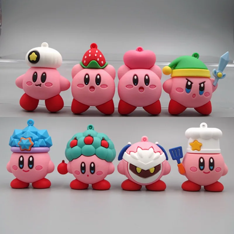 Kawaii Anime Kirby Car Air Freshener Long-lasting Aromatherapy Fragrance Car Air Outlet Perfume Clip Cake Desk Decor Accessories