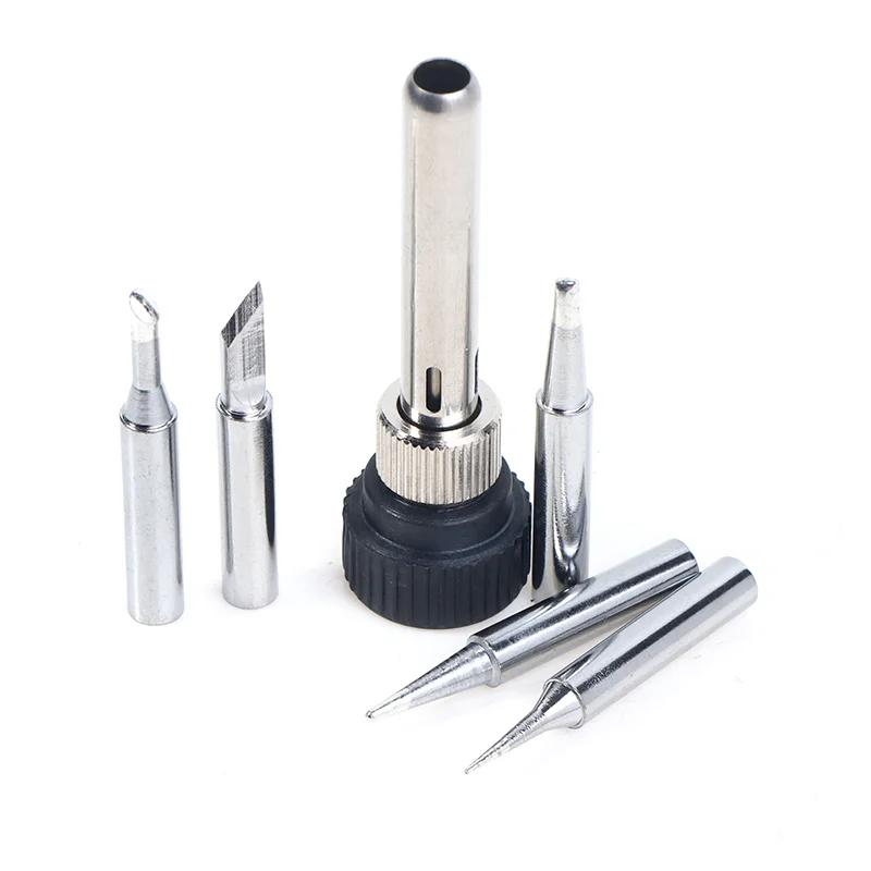 For ESD 852D 936 937D 898D 907 Lead-Free Solder Iron Tip Replaceable Soldering Tip With Welding Sleeve For Soldering Station