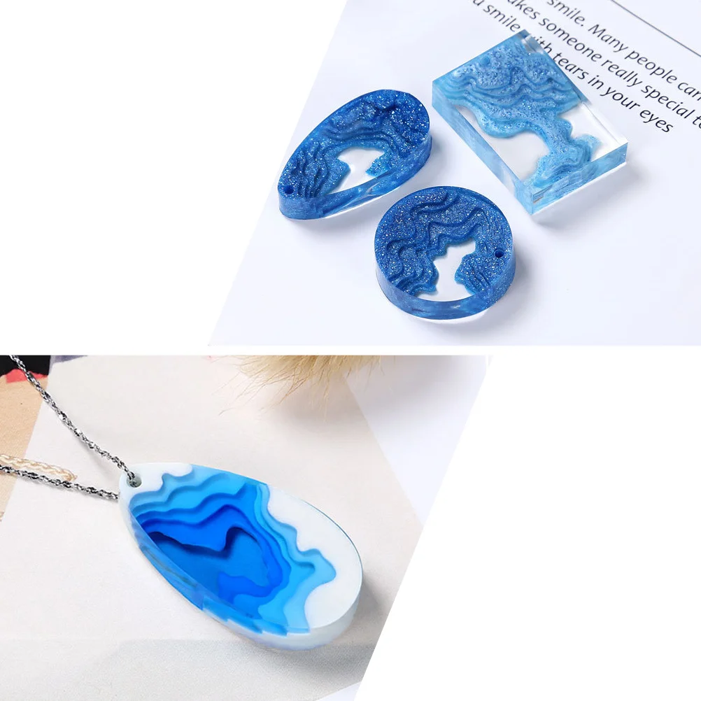 

3pcs Silicone Mold Diy Jewelry Making Island Shape Pendant Craft Kit Resin Epoxy Accessories Handmade Hanging Tag Tools