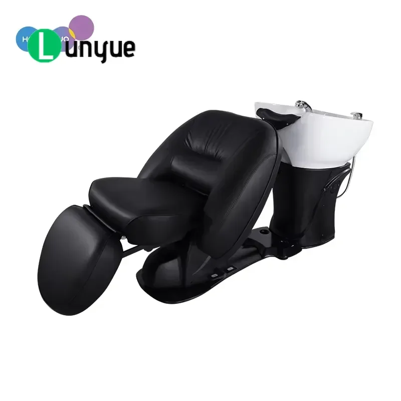 Professional Electric Massage Shampoo Chair with Silicone Heated Pillow Foot Control Adjustment Head Spa Bed for Use