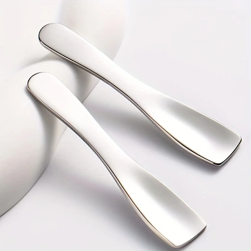 1pc/2pcs Stainless Steel Face Cream Spatula - Hypoallergenic, Multi-Use for Eye Cream & Balm Application, for Precise Scooping