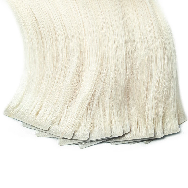 Extensiones de cabello con cinta Invisible, extensiones de cabello sin costuras Mchine Remy, 20 piezas, extensiones de cabello humano de trama Invisible, cinta ins de 12-22"