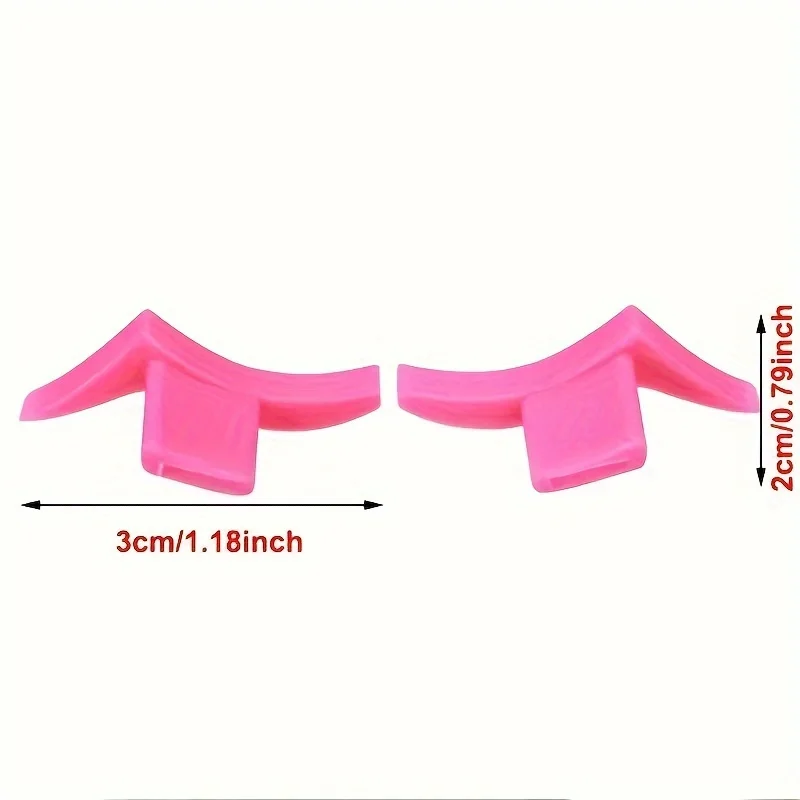 مجموعة استنسل تحديد العيون من السيليكون مكونة من قطعتين مع مقبض ABS - قوالب تحديد عين القطة المضادة للحساسية وقوالب بطانة مجنحة