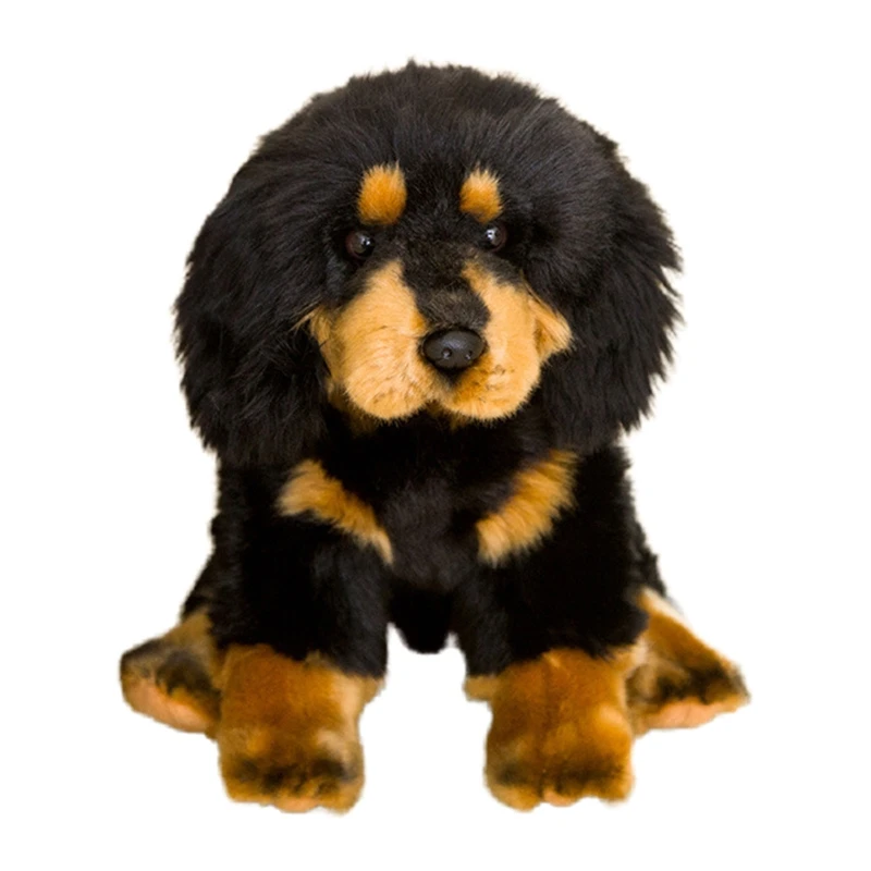 Baby Tibetan Mastiff Toy Lying Prone Plush for Doll Realistic Stuffed Animal Non-Deform Tibetan Dog Toy Kids Best Friend