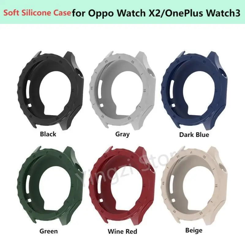 Soft Silicone Hollow Case for Oneplus Watch3 /OPPO Watch X2 Watch Bumper Cover Protector for OPPO Watch X2/Oneplus Watch3 Shell