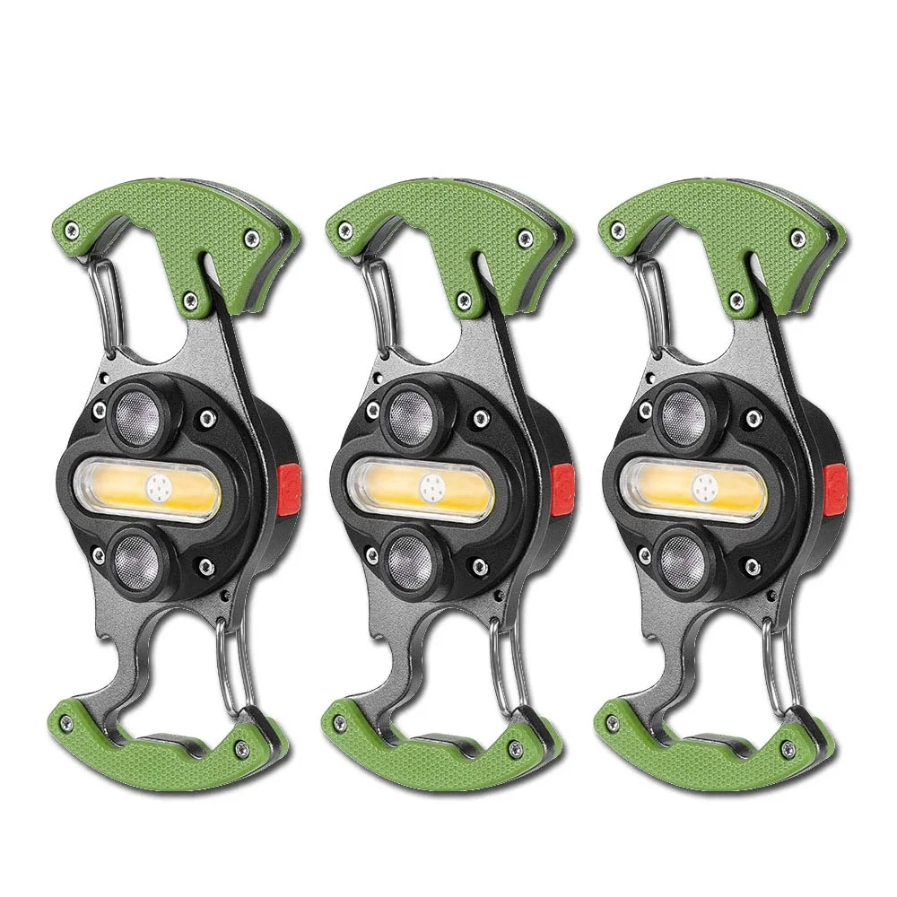 Factory Direct Hiking Equipment Cob Keychain Work Light Pocket Flashlight Adult Strong Light Flashlight