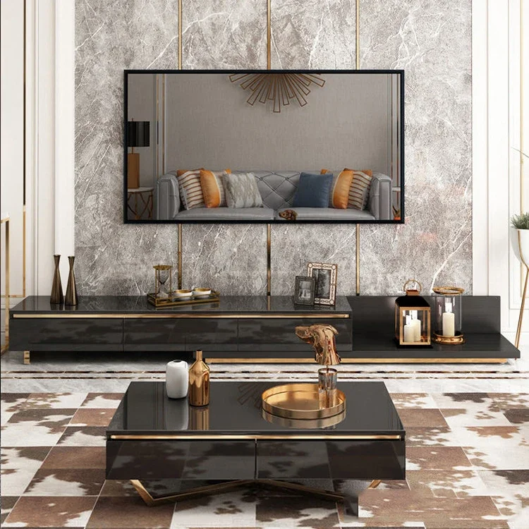 

-MDF Light Luxury Style drehbarer TV-Ständer 360 For Home