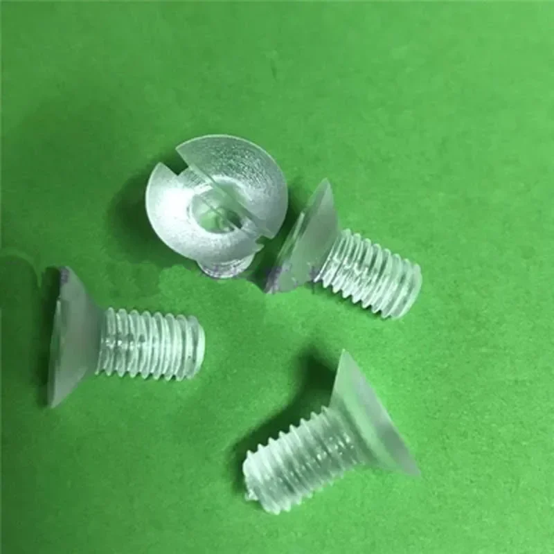 

RTBVEKI 30pcs M4 M5 Transparent Slotted head screw PC screws Plastic bolt Acrylic 8mm-30mm Length