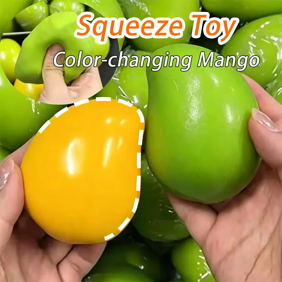 Mango that can change color Stress Ball Fidget Toy Squeeze Ball Round Blocks Filled ASMR Anti Stress Toys for Adults Stress Ball