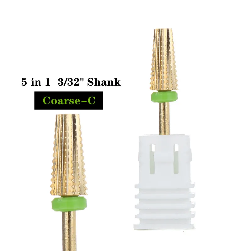 Rechte Groef 5 in 1 Carbide Nail Boren 3/32 ''Frees Met Cut Boren Carbide Manicure Verwijderen gel Nagels Accessoire