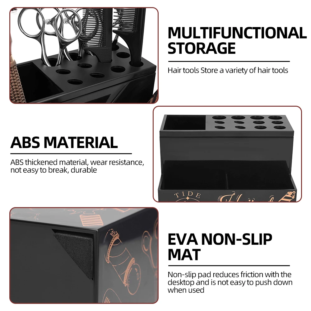 Hairdressing Large Capacity Hair Scissors Organizer Barber Display Box Hairbrush Storage Case  Haircut Rack Home Storage Tools