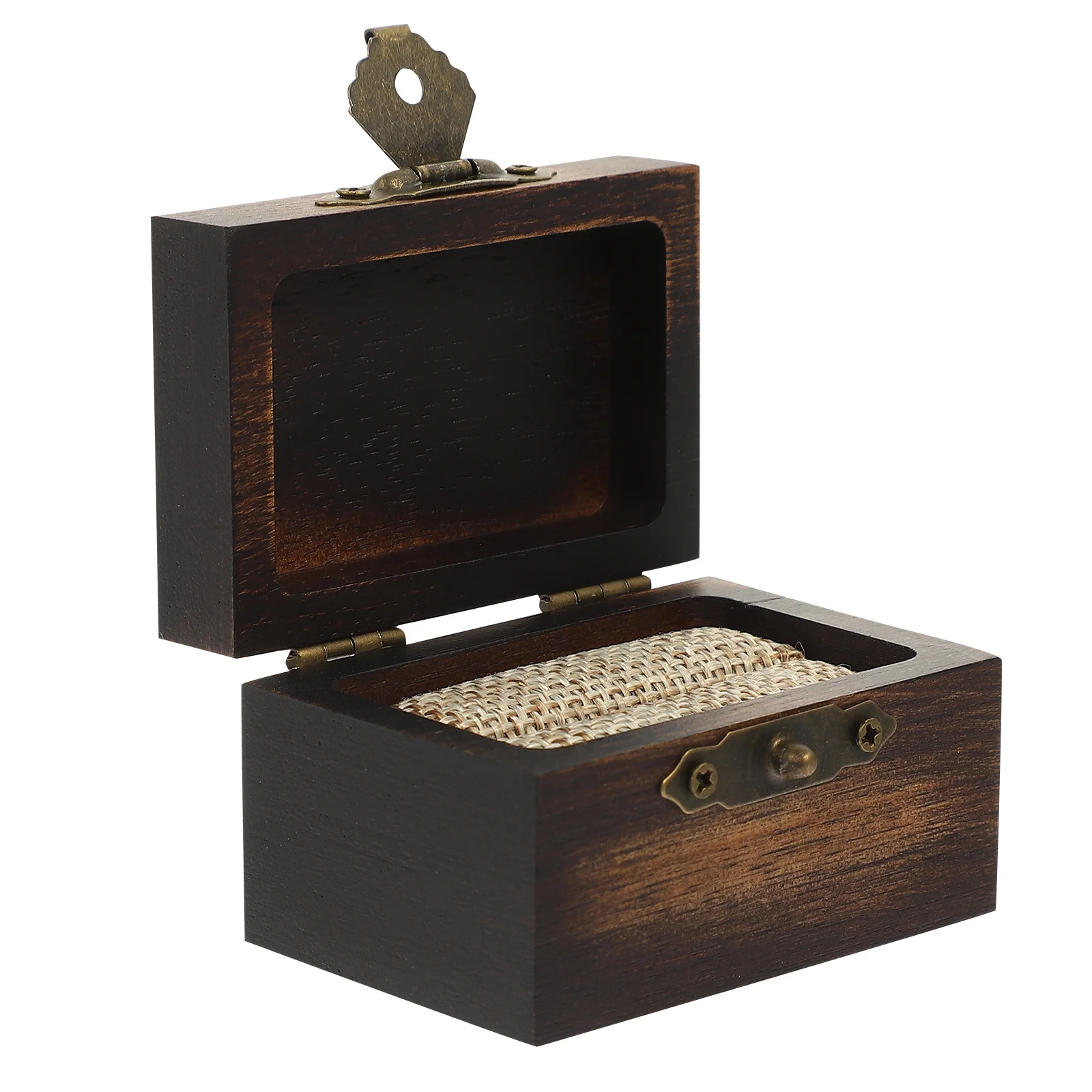 

Retro Jewelry Box Premium Wood Storage Case For Rings Earrings Jewelry Organizer Dustproof Wedding Gift Box Wooden Ring