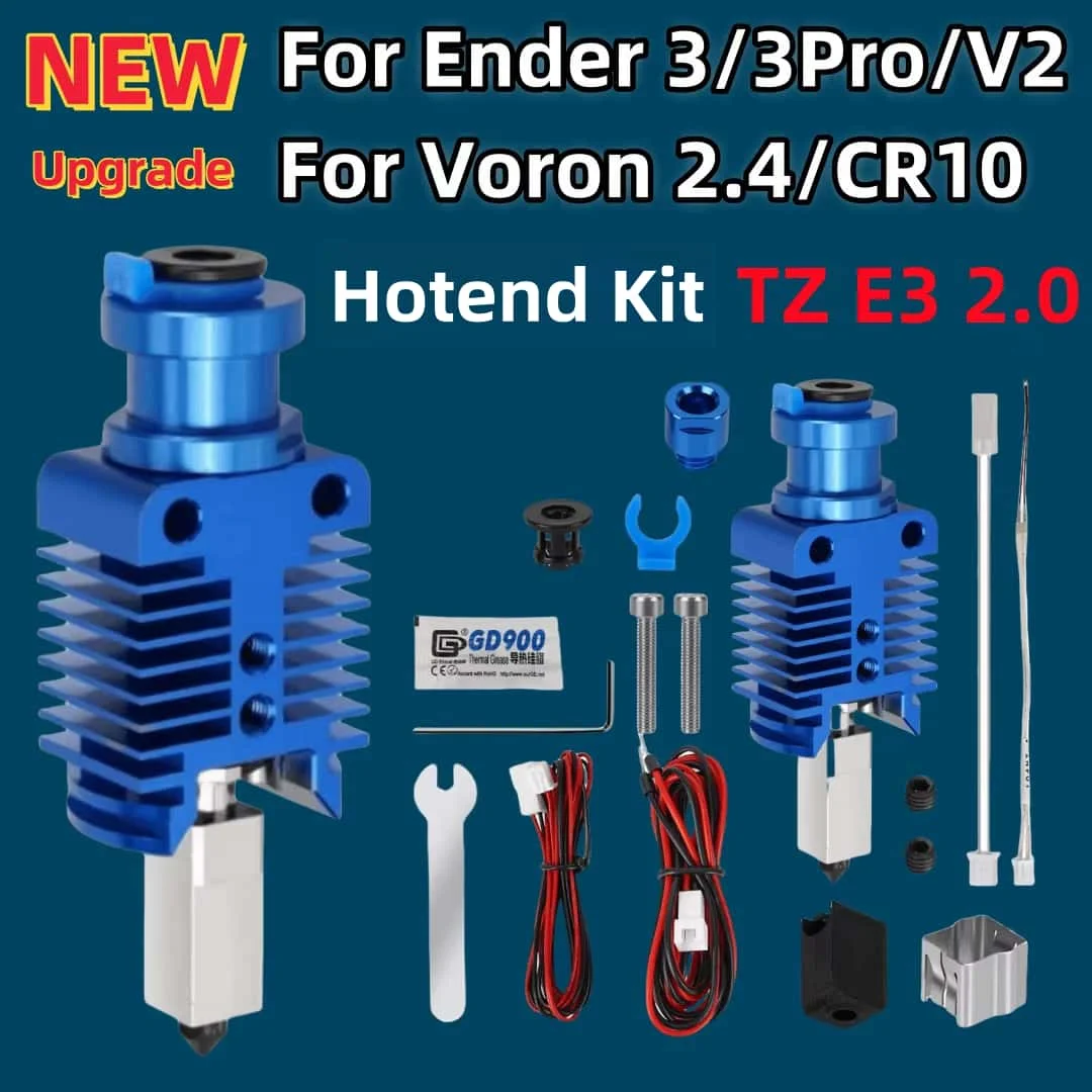 NEW Upgrade TZ E3 2.0 Hotend Kit High Speed Print Head For Ender 3/CR10/VORON 2.4 Hi-End Extruder J-head for Ender 3 V2 CR10