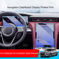 Car GPS Navigation Screen Protect Tempered Film For HONGQI H5 OUSADO 2022-Present Dashboard Display TPU Sticker Auto Accessories