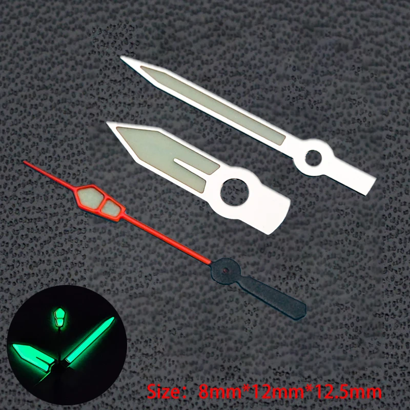 NH35 Hands C3 Green Luminous Watch Hands 28.5mm Dial Fit NH34 NH36 NH35 7S26 Movement for SKX007 SPRD Men's Watches Repair Part