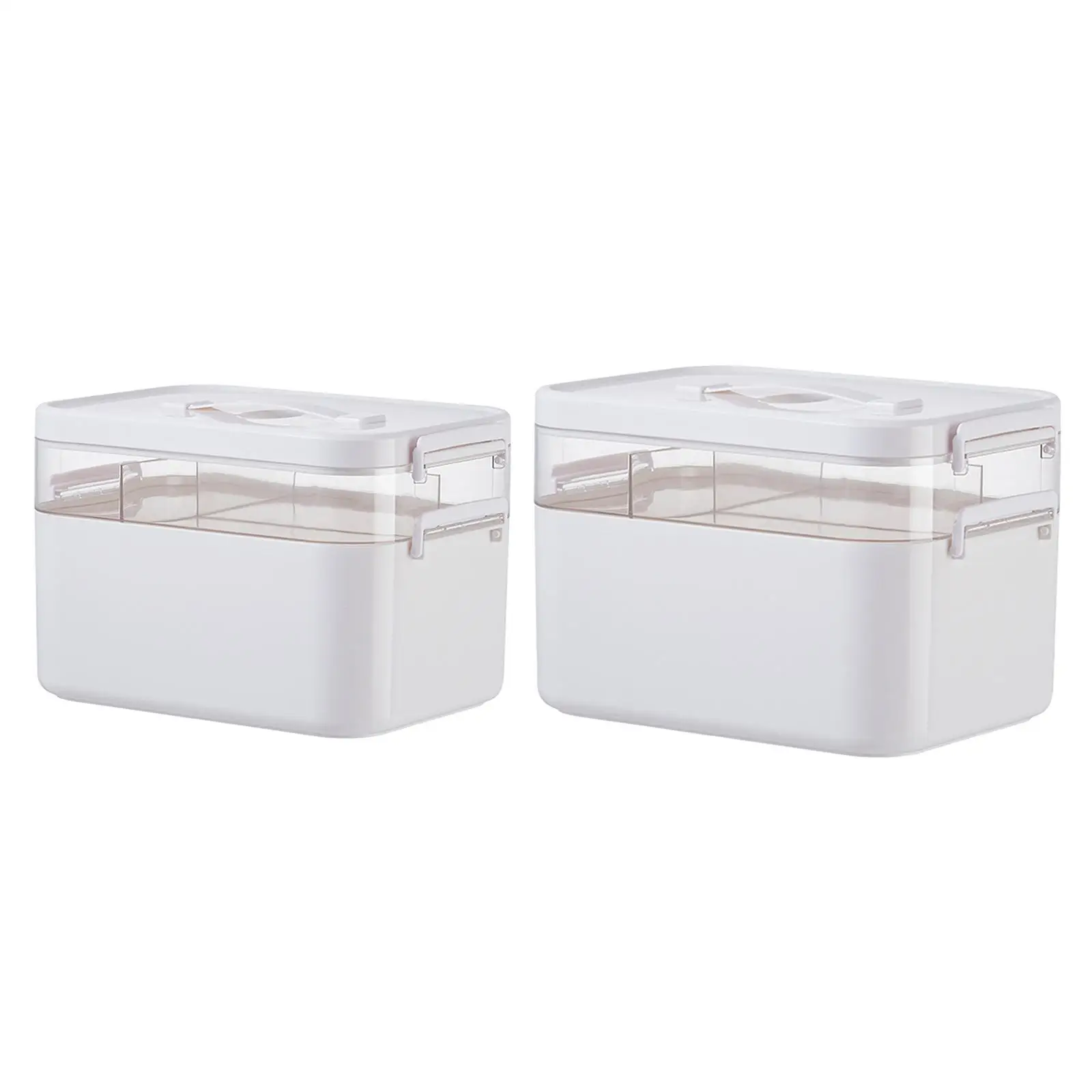 Medical Box Multipurpose Storage Box Double Layer for Sewing Cosmetic Hiking