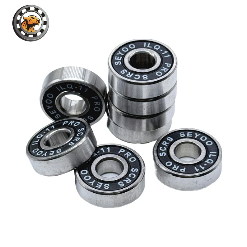 

8PCS 608RS ILQ-11 Black 8x22x7 mm Seal Bearing ABEC-9 Skateboard Scooter 608 2RS Ball Bearing Miniature Roller Ball Bearings Kit