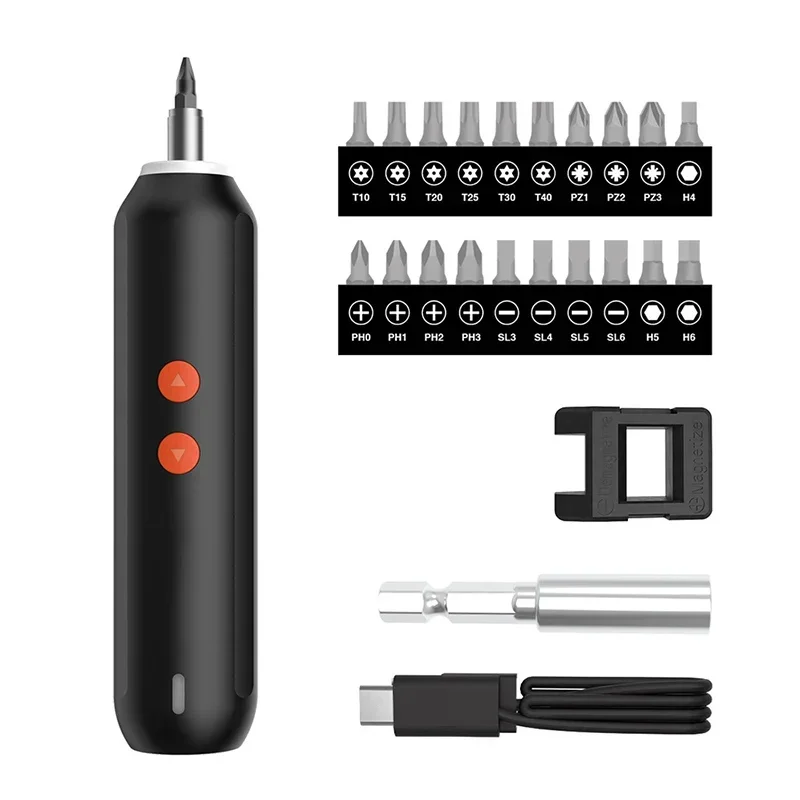 3.7V Mini Cordless Screwdriver Set Rechargeable Lithium Electric Repair Tools Wireless Precision Electric Screwdriver Kit 24PCS