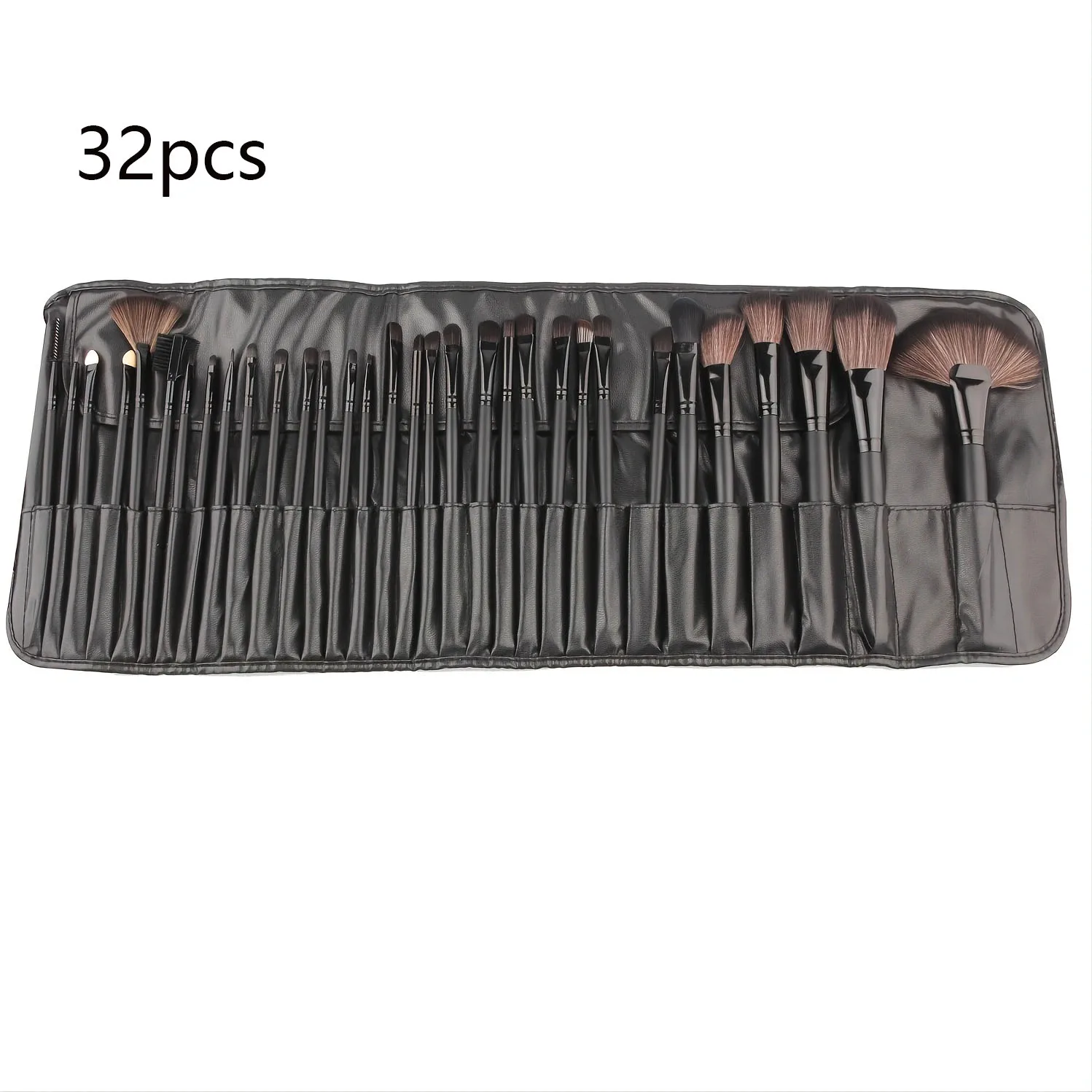 32 Makeup Brush Set Beginner Brush Full Set Of Small Horse Hair Wooden Handle Makeup Tools Loose Powder Concealer Blush Trimming