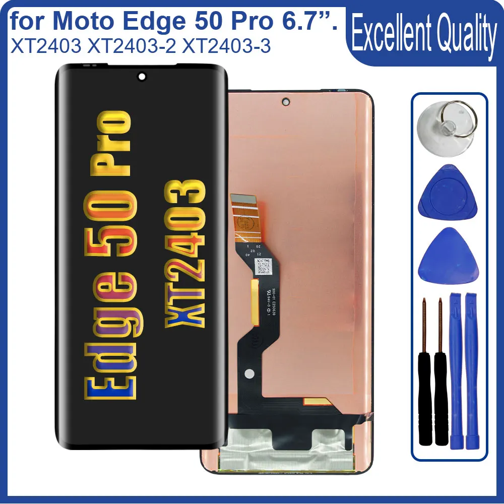 

New AMOLED LCD for Motorola Edge 50 Pro XT2403 LCD Display Touch Screen Digitizer for Moto Edge 50 Pro XT2403-2 LCD Replacement