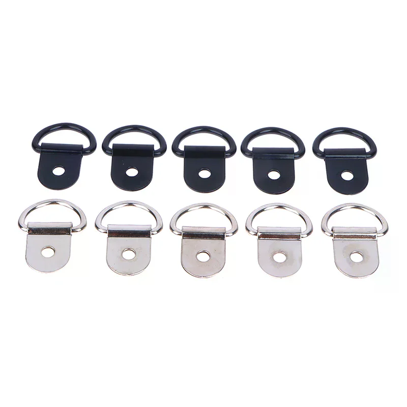 10pcs Stainless Steel D Shape Pull Hook Tie Down Anchors Ring Iron Cargo Tie Down Ring For Trailers RV Boats Accessories