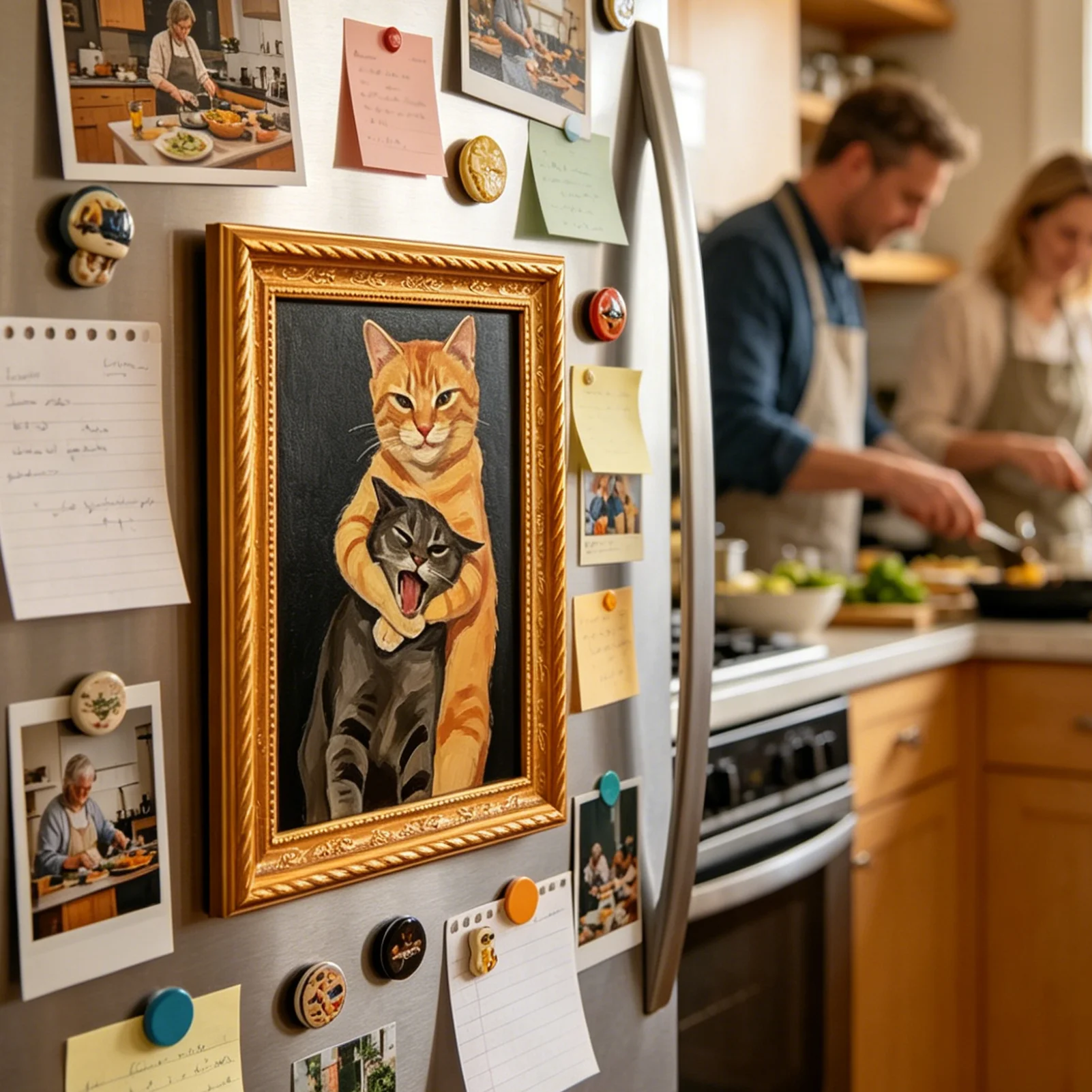 Cat Magnets for Refrigerator Magnetic Animal Sticker Fridge Magnet for Kitchen Office Locker Whiteboard Mailbox Cat Lover