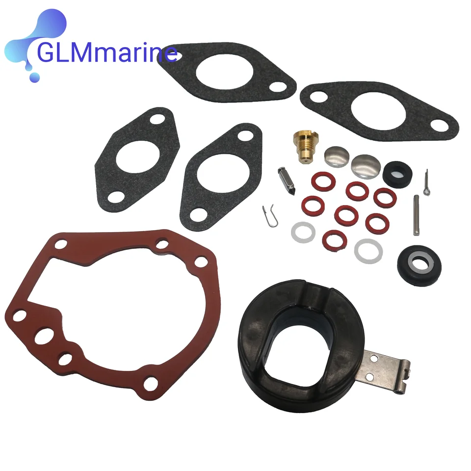 Carburetor Rebuild Kit With Float – For Johnson Evinrude 50/55/60 HP (2-Piece Set)