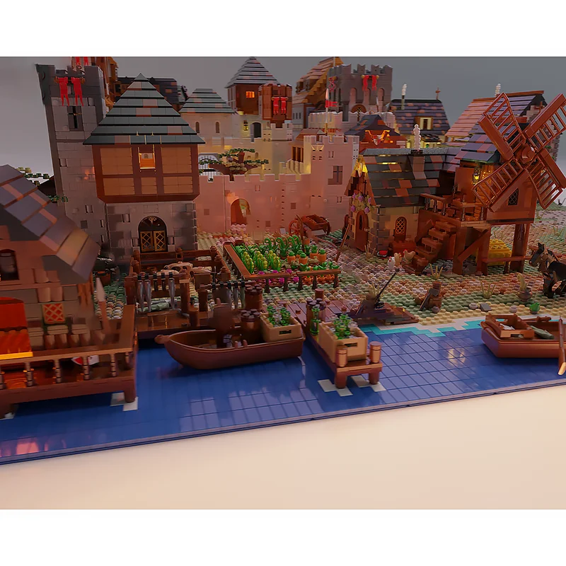 Exquisite new product MOC building block model medieval kingdom castle technology modular children's toy gift DIY assembly set