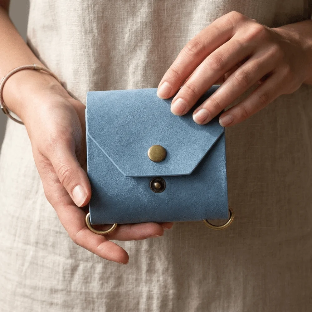 Convenient Solid Color Cash Wrap Wallet Multifunction Lightweight Money Holder Leather With Clasp Pocket Wallet Traveling