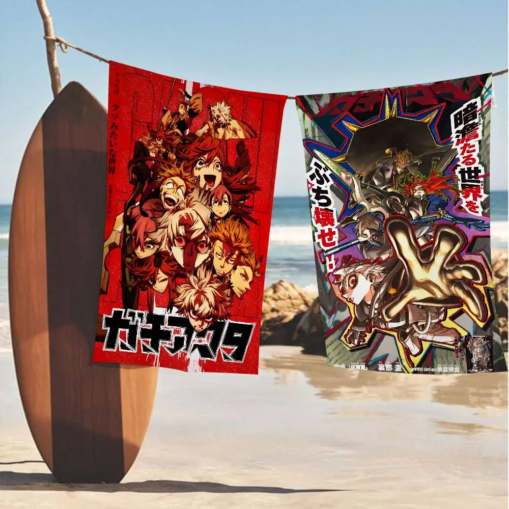 Hot Cool Anime G-Gachiakuta Beach Towel Colorful Bath Towels for Girl Microfiber Quick Dry Custom Sand Free Yoga Spa Gym Pool