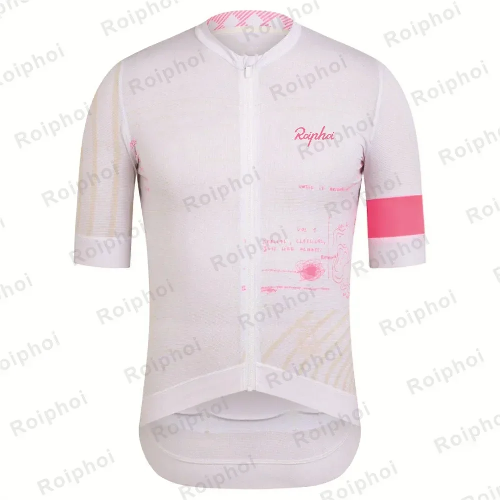 2025 ROIPHOI Racing Summer Cycling Jersey Men Bicycle Clothing Male MTB Maillot Clothes Pockets Mountain Bike Shirt Enduro