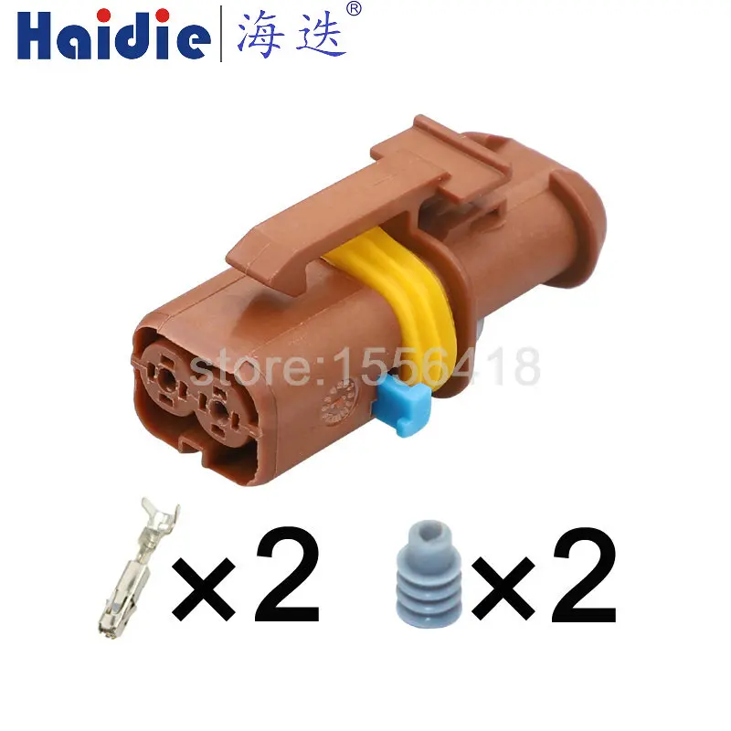1-20 sets 2 Pins automotive connector 2-hole plastic shell