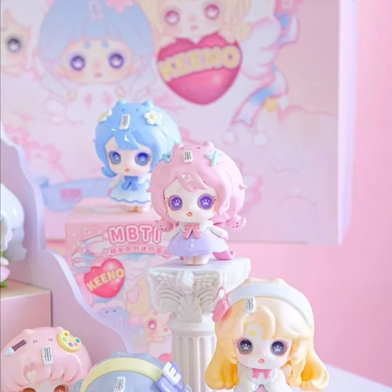 Nuevo producto auténtico Keeno Mbti serie de amigos lindos Mini caja ciega muñeca de juguete adorno de escritorio regalo de cumpleaños sorpresa coleccionable