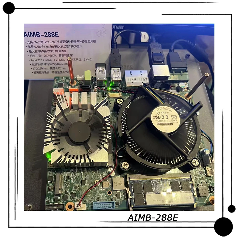 AIMB-288E For Advantech 12th Generation Horizontal MXM Graphics Card Ultra-thin High-performance Industrial Control Motherboard