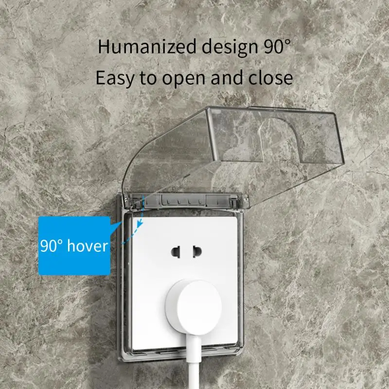 Waterproof Box DustProof Protective Cover Universal Wall Socket Switch Plate Outlet Door Bell Box 86 Type Splashproof Box Socket