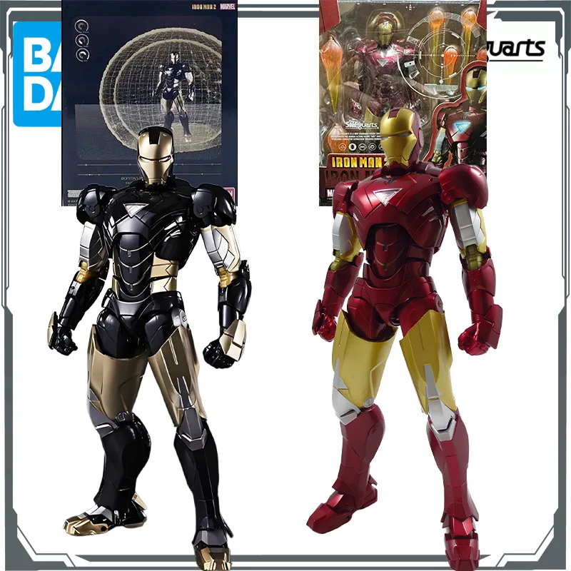 

Bandai Original Action Figure S.H.Figuarts IRONMAN MARK6 Black Ver.&IRONMAN MARK6 Action Figure Toys for Boys Gift Collectible