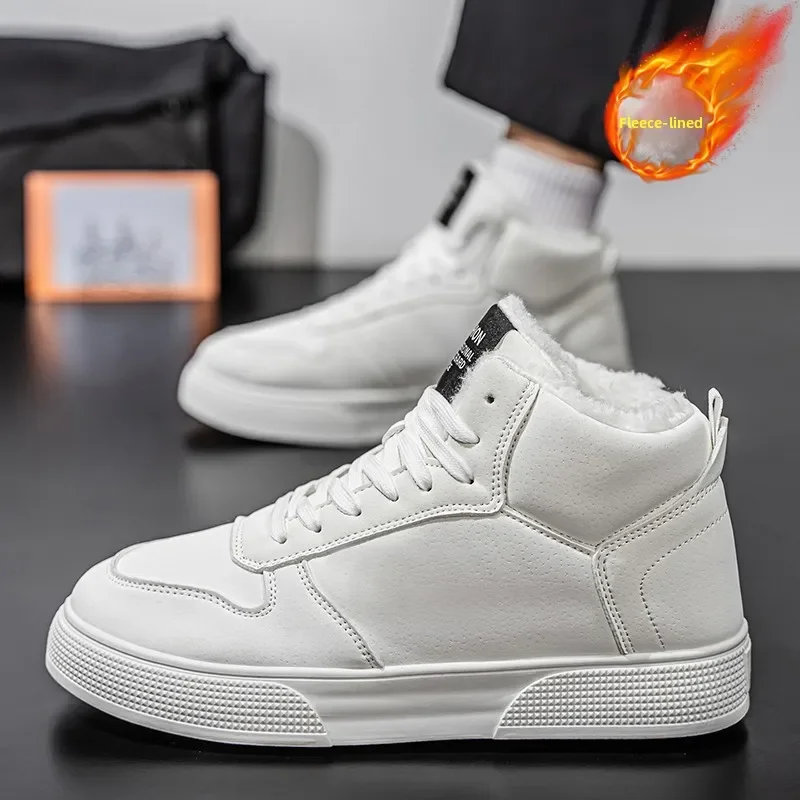 Men's Skateboard Cotton Shoes Outdoor Casual Comfortable Sneakers Winter Men's Thickened Warm Snow Boots Large sizes 39-48