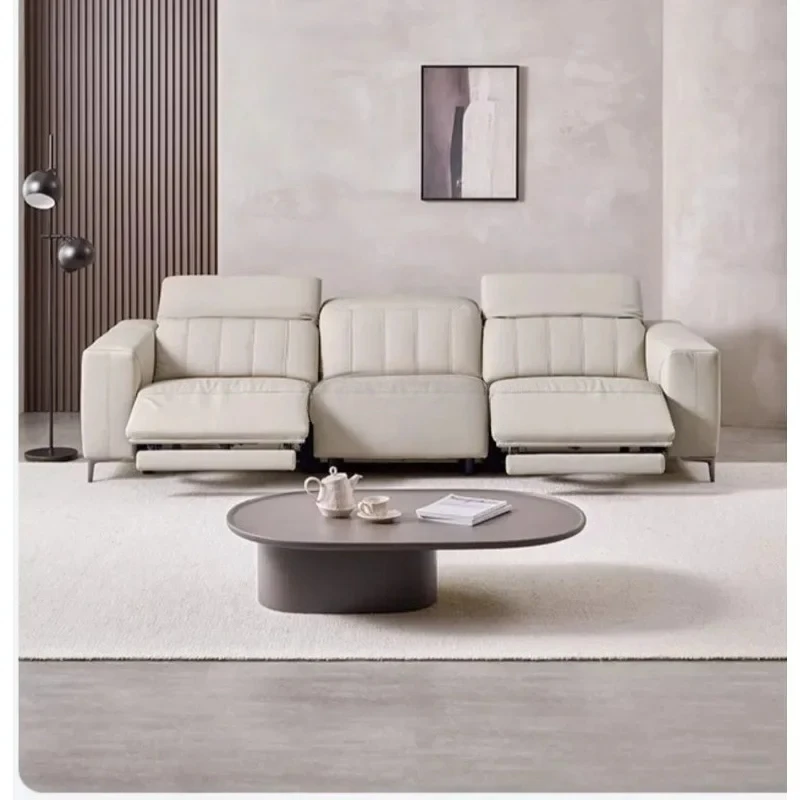 

Регулируемый выдвижной кожаный диван для гостиной