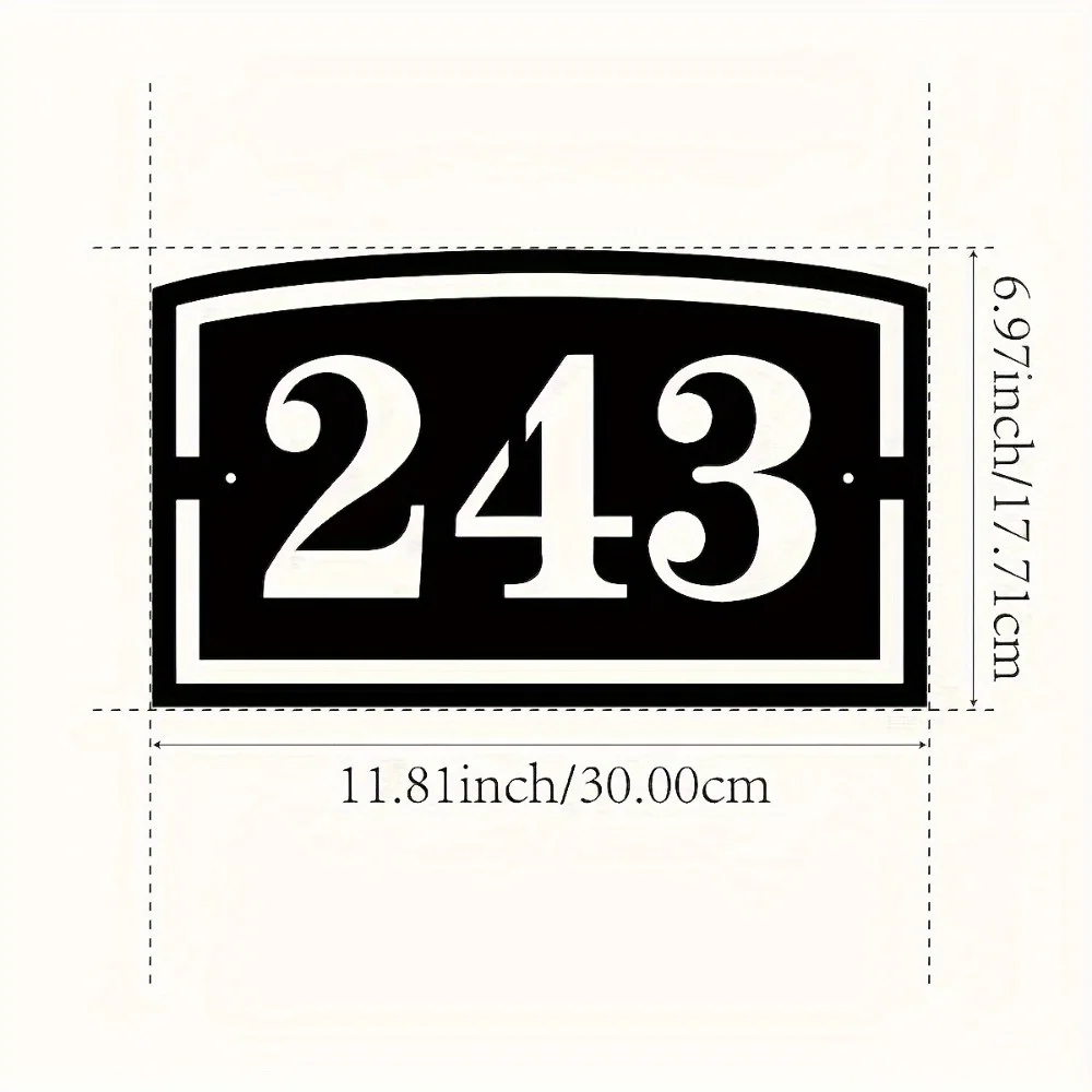 Unique Handmade Customizable Metal House Number Sign Wall - Mounted Iron Address Plate Stylish Home Decor Holiday Gift