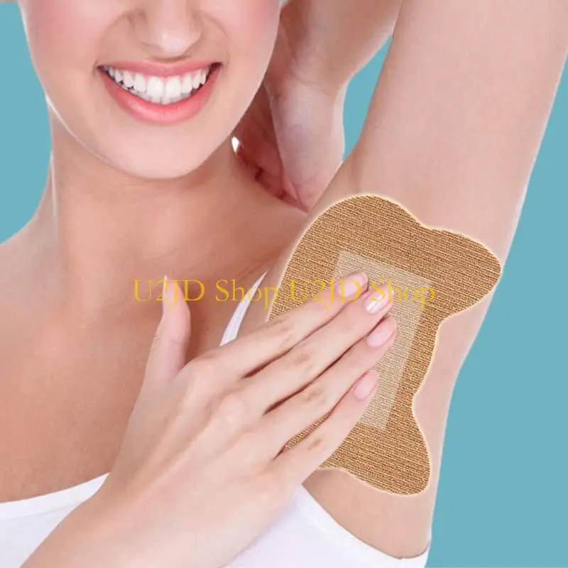U2JD 10PCS Careful Invisible Underarm Sweat Pads Gentle Protections Underarm Stickers