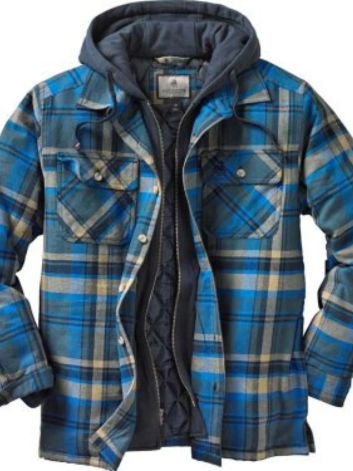 

Spring Youth Hooded Cotton Jaet Fake Two-Piece Zipper Sle Men's Casual Warm Stand Fit Faionable European Sle Coat