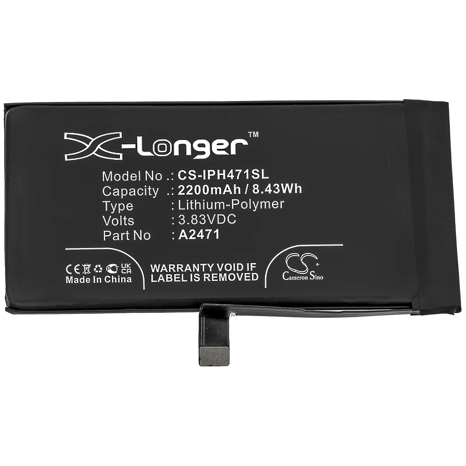 Cameron Sino 3.83V 2200mAh/2550mAh Mobile,SmartPhone Battery A2471 for Apple iPhone 12 Mini  +TOOLS KIT