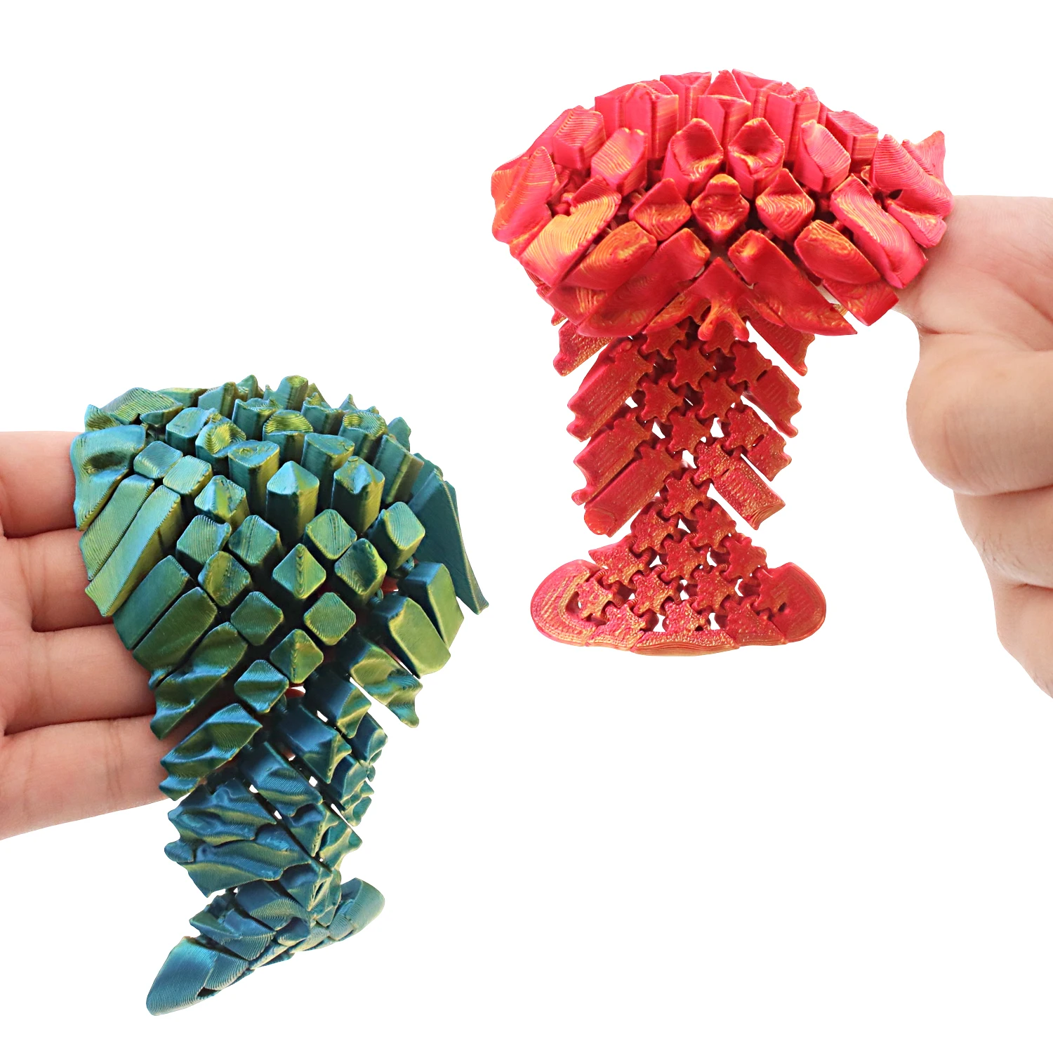 

3D printed joint shrimp toy, creative stress relief toy, joints can swing freely, portable stress relief toy, desktop ornament