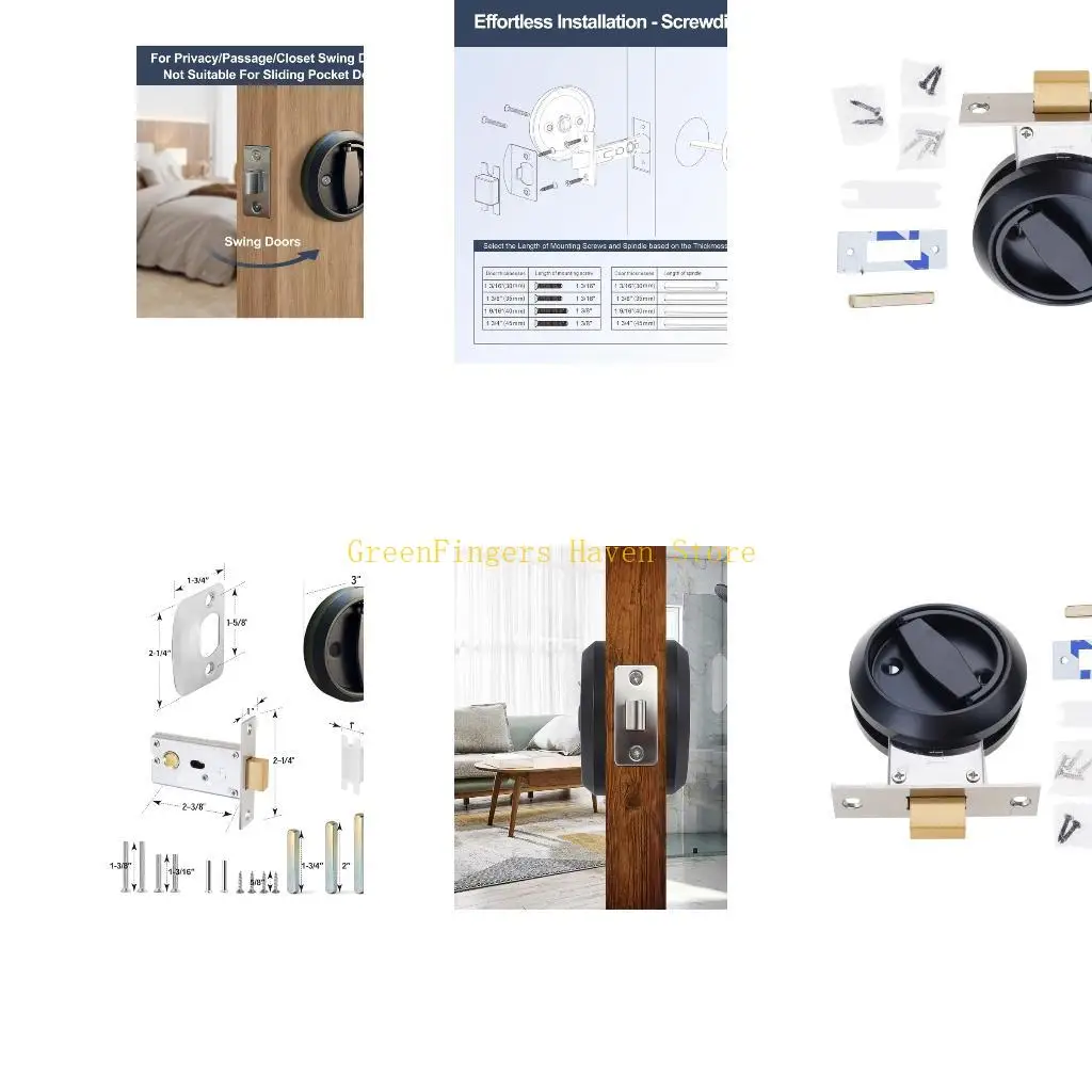 F68D Black Mounted Entry Handle Space Saving for Narrow Hallways Mobile Houses