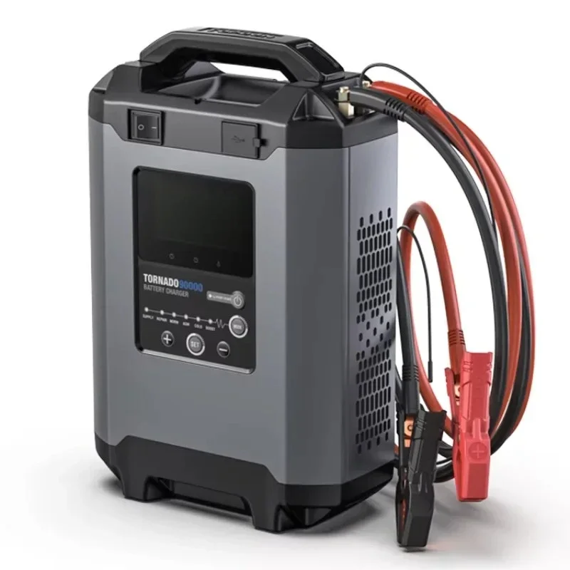 90000 Diy Super Car Battery Charger 12V 24V Automatic Car Battery Charger Lead-Acid Agm Gel Lithium 60A 90A