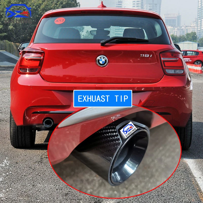 

Slip-On Exhaust pipe cover Tips tail throat muffler decorative end tip Auto parts protector For BMW 1 series 125 118 116 135i