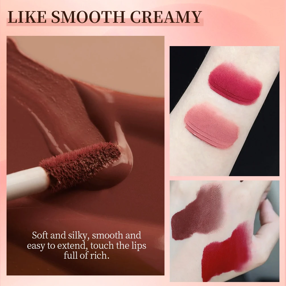 12 Colors Nude Lip Gloss Waterproof Matte Liquid Lipstick Long Lasting Non Sticky Cup Sexy Red Velvet Lip Tint Makeup Cosmetics