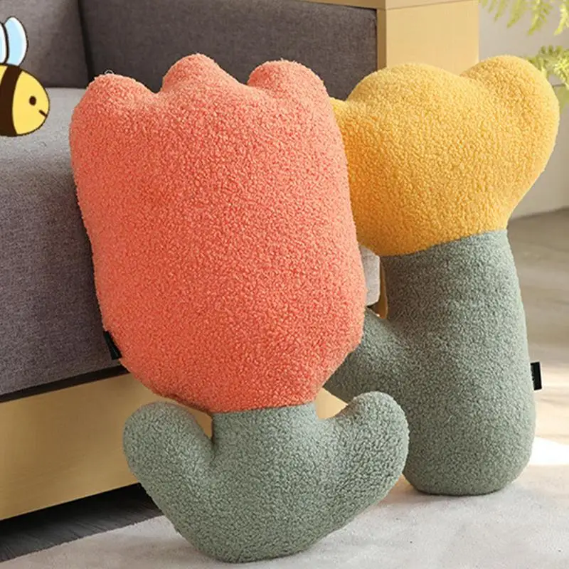 Duck And Flower Plush Toy Comfortable Plushie Duck And Flower Pillow Cute Duck And Flower Doll Soft Stuffed Pillow For Kids