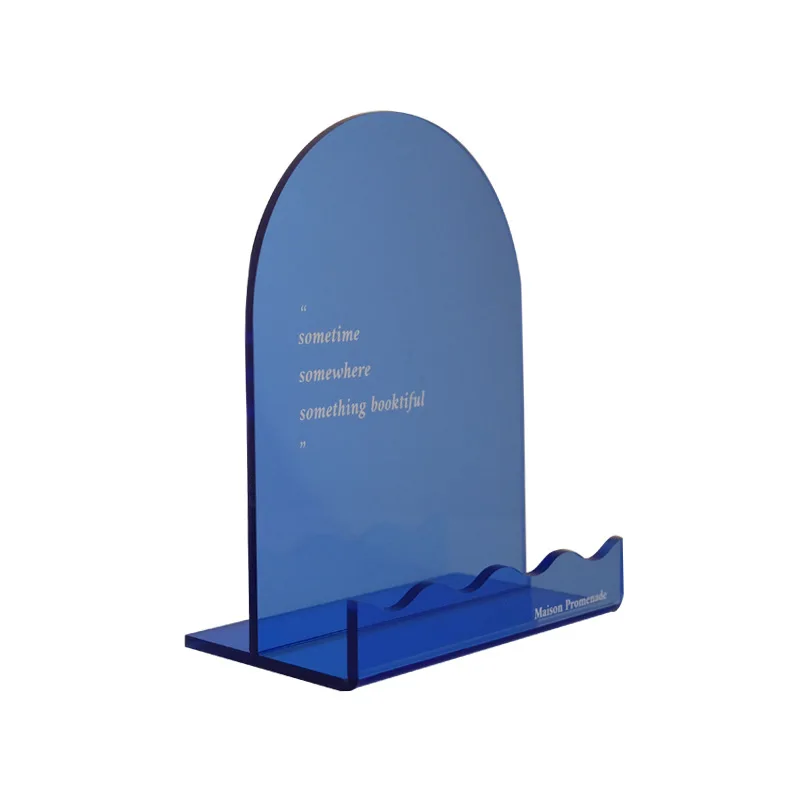 

Nordic Series Blue Acrylic Desktop Bookshelf Instagram Storage, Book Stand Display, Magazine Storage Rack